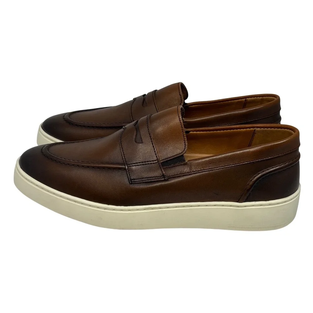 Allen Edmonds Mens Randolph Leather Penny Loafer Sneaker Size 8.5 D Brown 7458